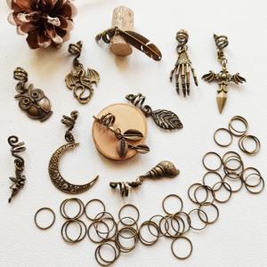 Hair Jewelry for Women Braids Dreadlock Accessories Metal Hair Clips Decoration Hair Accessories (50-gold)