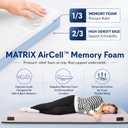 Hazli Matrix AirCell 4 Inch Memory Foam Camping Mattress Pad - Roll Up Mattress for Adults - Portable Cot Sleeping Pad for Camping - Floor Mat or Bed Roll - Twin XL 80’’ X 40’’ X 4’’- Grey