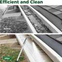 Diivoo Gutter Cleaning Tools from The Ground,Adjustable Gutter Cleaner,Gutter Cleaning Hose Attachment,360 Rotatable Brass Swivel Head Gutter Cleaning Wand for Leaves and Debris,No Ladder Needed