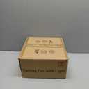 Dalouguan Modern Ceiling Fan with Light, 20" Personality Geometric Ceiling Fan with Lights and Remote, Ceiling Fan for Living Room Bedroom Kitchen (20"-5-Circle-White)