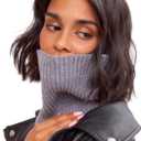 Winter Neck Warmer Scarf Neck Gaiter for Men Women, Windproof Neck Warmer Ski, Tube Circle Neck Scarves (Gray)