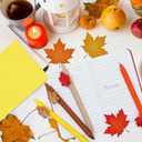 Pecopcock 24 Sets Fall Party Favors Fall School Gifts Autumn Party Classroom Exchange Gifts for Adult Students Prizes Maple Thanksgiving Pens Notebooks Bookmarks