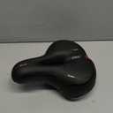 Bike Seat Cushion Compatible with Huffy, Comfortable Wide Bicycle Saddle for Men and Women, Memory Foam, Dual Shock Absorbing and Reflective Strip, Replacement Seat Cushion for Exercise and Road Bike
