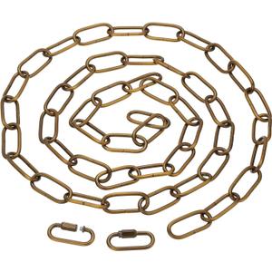 PATIKIL 6ft Lighting Hanging Chain, Metal Looping Chain with Quick Link Screw Lock Connectors for Hanging Plant Pendant Chandelier Light Fixture, Gold Bronze
