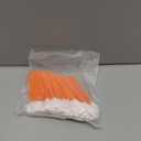 AAwipes 4.92" Lint Free Swabs (100 pcs, Large Flat Sqaure Head 13.5 mm/0.53", Orange, Polyester) Cleanroom Polyester Swabs Multi-Purpose Swab Sticks Microfiber Cleaning Swabs (A5125A)