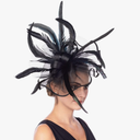 2 Lucky Leaf Girl Lady Hat Headwear Organza Church Feather Clip Fascinators Hat Wedding Party Cap for Women