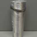 Hon&Guan 4-Inch Semi Rigid Dryer Vent Hose, 5 Feet Flexible Aluminum Duct with 2 Clamps and Aluminum Foil Tape