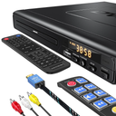 DVD Players for TV with HDMI, DVD Players That Play All Regions, Simple DVD Player for Elderly, CD Player for Home Stereo System, Included HDMI and RCA Cable, with Big Buttons Remote Control