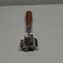 Stainless Steel Meat Chopper & Masher - Heavy Duty 6 Curve Blades Ground Beef Chopper Tool with Wooden Handle, Heat Resistant Meat Masher, Hamburger Smasher & Multi-Use Kitchen Tool