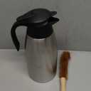 Yummy Sam Thermal Coffee Carafe Stainless Steel 68oz(2 Lifter) Double Walled Vacuum Coffee Water Beverage Dispenser 12 Hour Heat Retention/24 Hour Cold Retention (Silver)