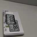 WallarGe Atomic Digital Wall Clock Battery Operated, Self-Setting, Large Display with Temperature, Date, Day of The Week, Silent Wall Mount Digital Clock, 4 Time Zones, DST (8.5 inches)