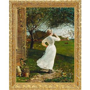 Wood Canvas Frame for 16"x20"Paintings,Antique Gold Ornate Frames for Oil Art,Plein Air Frame,Vintage Frames for Wall Decor (No Backboard)