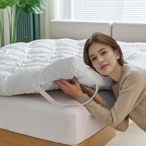 WhatsBedding 3 Inch Feather Bed Mattress Topper, Duck Feather Memory Foam Bed Topper,Soft Fluffy Supportive Pressure Relief MattressTwin (White)