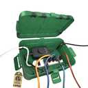 Flemoon IP54 Waterproof Electrical Box, Outdoor Plug Cover Weatherproof, for Outdoor Outlet, Timer, Extension Cord, Power Strip, String Light, Green