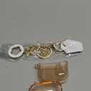 (with Safety Lock) Clear Case Compatible with Cute Apple Airpods 4 Cases 2024 Women, VISOOM Soft TPU Transparency Air pods 4 Gen Case iPods 4 Earbuds Case Girl Bling Keychain for Airpod iPod 4th Gen (Khaki)