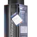 LifeStraw Go Series BPA-Free Water Filter Bottle for Travel and Everyday Use, Removes Bacteria, Parasites and Microplastics, Improves Taste, 22 Ounce, Nordic Noir