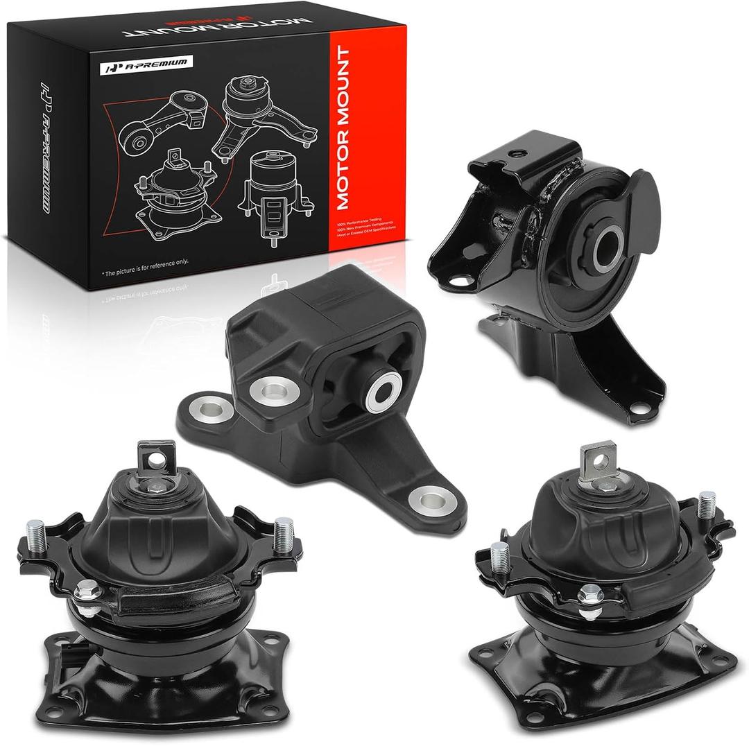 A-Premium 4PCS Engine Motor Mount and Transmission Mount Set Compatible with Honda Odyssey Touring/Touring Elite 2011-2013, Odyssey 2014-2016, 3.5L, 6-Speed Automatic Transmission