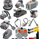 SEEMEY 32Pcs Power Function Kit Set Motor Battery Infrared-Remote-Control Receiver Train Adjustable Speed Motor Parts, Motor Power Change Parts Compatible with mainbrands Technic-Parts