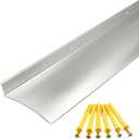 Door Rain Drip Guard, Door and Window Rain Guards House, 2.8 Inches Rain Deflector, Rain Drip Edge Diverter - 40 inches Long, Aluminum Silver 1pc