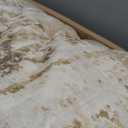UERMEI 12x15 Area Rug for Living Room Washable Abstract Golden Brown Carpet