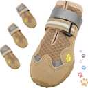 Dog Shoes for Large Medium Small Dog, Mesh Breathable Dog Shoes for Hot Pavement, Anti-Slip Dogs Boots Paw Protectors with Reflective for Outdoor Walking Indoor Hardfloors (Size 3)