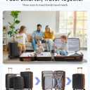 LIGHT FLIGHT Luggage Sets, 2 Piece Durable Suitcase Set with Spinner Wheels, 3 Pcs Hardside Lightweight luggage with TSA Lock, Large Checked Travel Suitcases, 20/24/28 Inch,Black/Brown