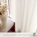 96 inch Long Linen Curtains 2 Panels for Living Room Back Tab Cream Ivory Light Filtering Semi Sheer Curtain 96 inches Long Boho Farmhouse Rustic Linen Drapes Floor to Ceiling Length 8 FT, 52"W x 96"L