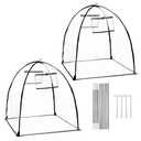 Plant Covers Freeze Protection, Clear Outdoor Garden Frost Cover, Plant Protectors from Animals, Garden cloches for Plants, Potted Fruit min Greenhouse(Transparent,2-Pack)