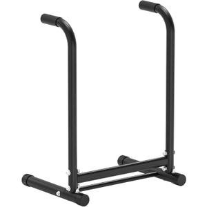 RELIFE REBUILD YOUR LIFE Dip Station Functional Heavy Duty Dip Stands Fitness Workout Dip bar Station Stabilizer Parallette Push Up Stand (Black-02)