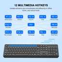 Wireless Keyboard and Mouse Combo, Full Size Silent Ergonomic Keyboard and Mouse, Long Battery Life, Optical Mouse, 2.4G Lag-Free Cordless Mice Keyboard for Computer, Mac, Laptop, PC, Window(2 Pack)