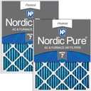Nordic Pure 14x25x1 (Actual Size: 13 1/2 x 24 1/2 x 3/4) Pleated MERV 7 Air Filters 2 Pack