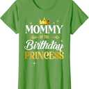 Daddy of The Birthday Princess Girl Party Matching Family TShirt, Medium