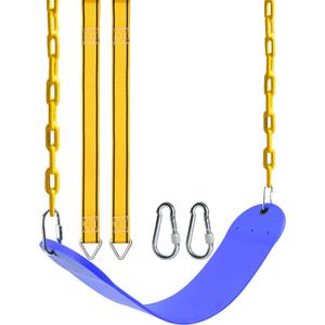PACEARTH Swing Seat with Heavy Duty 68.9 inch Anti-Rust Plastic Coated Chains, 23.6 inch Tree Hanging Straps and Locking Buckles-Outdoor Playground Tree Swing Set Accessories Replacement (Blue) (Blue, 1 Pack) PACEARTH Swing Seat with Heavy Duty 68.9 inch Anti-Rust Plastic Coated Chains, 23.6 inch Tree Hanging Straps and Locking Buckles-Outdoor Playground Tree Swing Set Accessories Replacement (Blue) (Blue, 1 Pack)