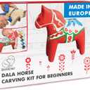 BeaverCraft Wood Carving Kit with Whittling Knife & Basswood - Whittling Set DIY 02 Dala Horse - Hobbies for Adults and Teens - Wood Carving Tools - Hobby Gifts