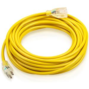 101678 Extension Cord Replacement for ProTeam Backpack Vacuum,50 ft 16 Gauge Yellow Power Cord Outdoor Use Fits 13A 125V 1625W Vacuum Parts