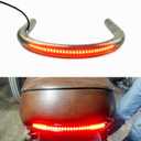Retro Motorcycle Cafe Racer Seat Frame Hoop Brat Loop with LED Strip Turn Singal Tail Light Brake Light (7/8 inch Tube/Flat Loop/Width 175mm/6.89in)