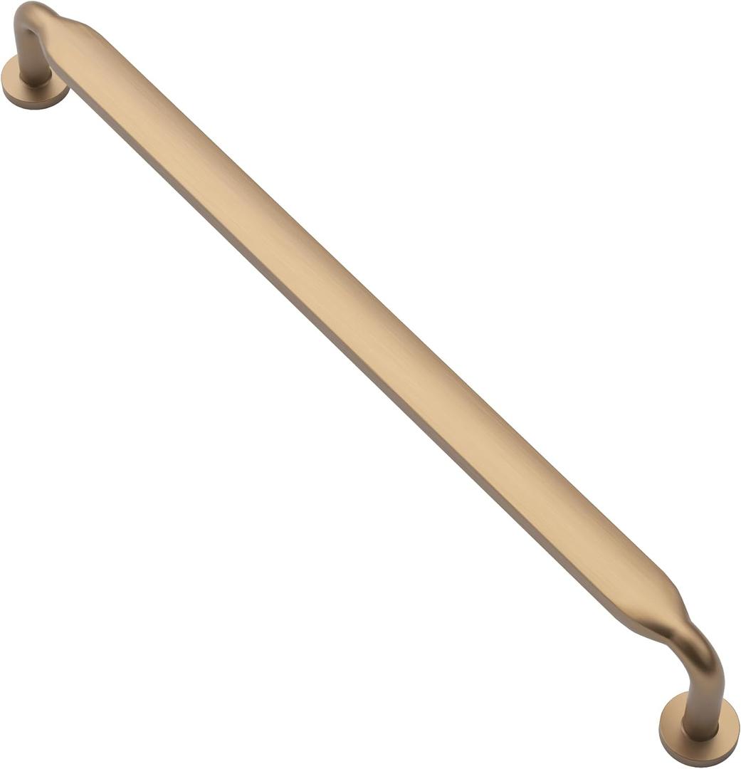 Alzassbg 6 Pack Champagne Bronze Cabinet Handles, 7-1/2 Inch(192mm) Hole Centers Arch Modern Cabinet Pulls Kitchen Cabinets Hardware for Cabinets and Drawers AL3503TGP