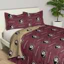 Northwest NCAA Quilted Throw Blanket with 2 Shams, Soft Cozy Bedding, All Seasons, 90 x 90 inches