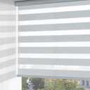 ChrisDowa Cordless Zebra Blinds for Windows, Light Filtering Roller Shades
72" W x 72" H, White, Dual Layer, Light Control for Day and Night, Free-Stop, Pull Down Blinds for Indoor Windows & Home