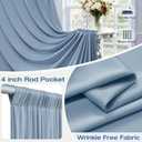 10 Panels 5x20ft Dusty Blue Ceiling Drapes for Wedding Parties, Wrinkle Free Thick Polyester 20ft Extra Long Wedding Draping Ceiling Curtains Arch Drapery for Birthday Party Canopy Tent Decor, 720"W x 240"L