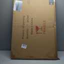 Slyart White Textured Wall Art, Handmade Abstract Plaster Wall Art Framed Artwork, 3D Minimalist White Relief Vertical Painting