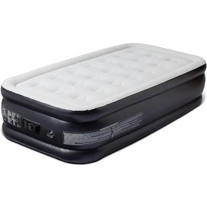 Amazon Basics Inflatable Air Mattress, Twin Size, 18 inch Height, with Built-in Electric Pump, Twin - NA Plug