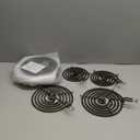 Electric Stove Burner Drip Pans 318067041(6")318067051(8") Replaces 5304430149 5304430150,Electric Stove Burner MP15YA(6") MP21YA(8") Compatible for Frigi-daire Ken-more Cro-sley Tap-pan etc by MIFLUS