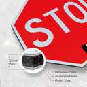 OLANZU Crossing Guard Hand Held Stop Sign with Handle, 18x18", Reflective, Stop-Stop | 1 Pack