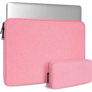 15.6 Inch Laptop Sleeve Case for Lenovo IdeaPad 3 3i/Lenovo ThinkPad E15/ Legion/Yoga 7i 16 inch/Flex 5, LG Gram 16", Dell HP Asus Acer Chromebook with Small Case, Pink