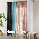 Melodieux Blue Sheer Curtains 84 Inches Long 2 Panels for Bedroom Living Room, Natural Cotton Textured Light Filtering Window Sheer Curtains, Rustic Rod Pocket Crinkle Voile Drapes, 52" W x 84" L