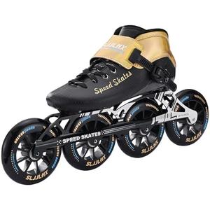 SLJJLHX Inline Speed Skates for Men Women,Professional Carbon Fibre Inline Skates Adult Male,High Performance Fitness Racing Skates,Unisex, Size 41