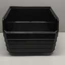 Plastic Containers for Organizing and Storage Bins for Closet, Kitchen, Office, Garage or Pantry Organization, Stackable Bins, Extra Large (14.8" x 16.5" x 7"), 4-Pack, Black