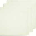 Solino Home Ivory Cotton Linen Placemats Set of 4 - Machine Washable Placemats 14 x 19 Inch for Summer - Dru