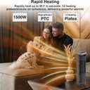 X-Large 1500W Electric Space Heaters for Indoor Use, 24 inches